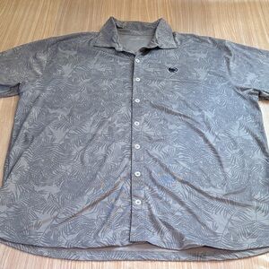 Vansport button down Penn State polyester shirt gray